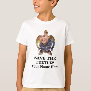 Camiseta Personalizado foto de tortuga marina salva a las t