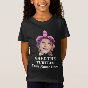 Camiseta Personalizado foto de tortuga marina salva a las t