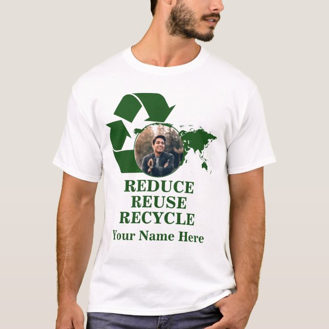 Camiseta Personalizado foto del día de la tierra reducir el (Anverso)