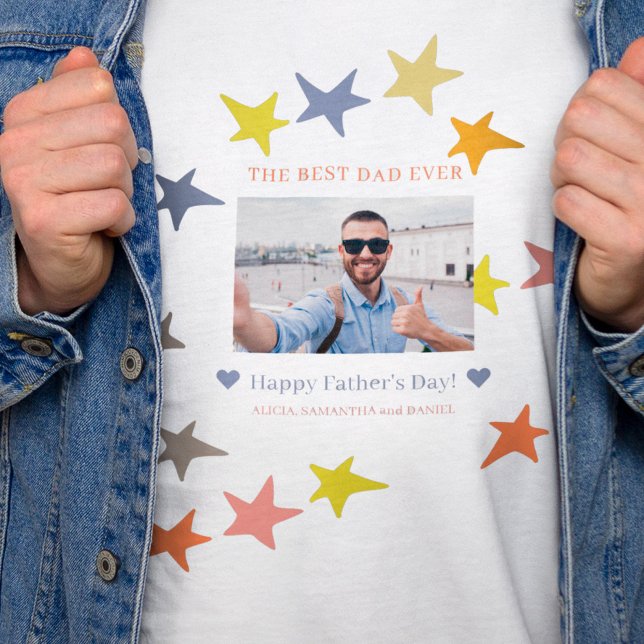 Camiseta Personalizado foto del Día del Padre mejor padre d (Subido por el creador)