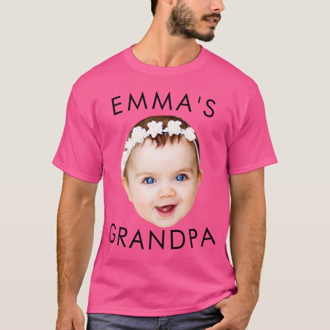 Camiseta Personalizado Foto Face Mamá Abuela Abuela Cumplea (Anverso)