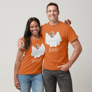 Camiseta Personalizado foto fantasma fantasma fantasma Feli