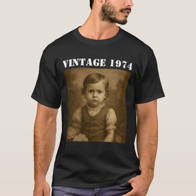 Camiseta Personalizado Foto infantil y añada de año persona (Anverso)