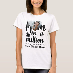 Camiseta Personalizado foto madre del corazón en un millón