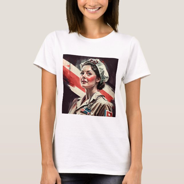 Camiseta Personalizado Foto Mamá Esposa chica Enfermera (Anverso)