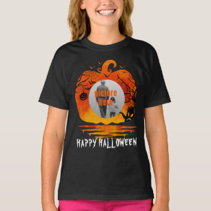 CAMISETA PERSONALIZADO FOTO PUMPKIN HALLOWEEN GIFES