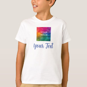 Camiseta Personalizado Foto Texto Calligrafiado Guión Niños
