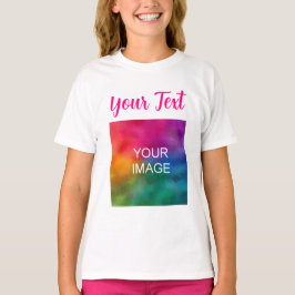Camiseta Personalizado Foto Texto Guión Tipografía Niños Ch