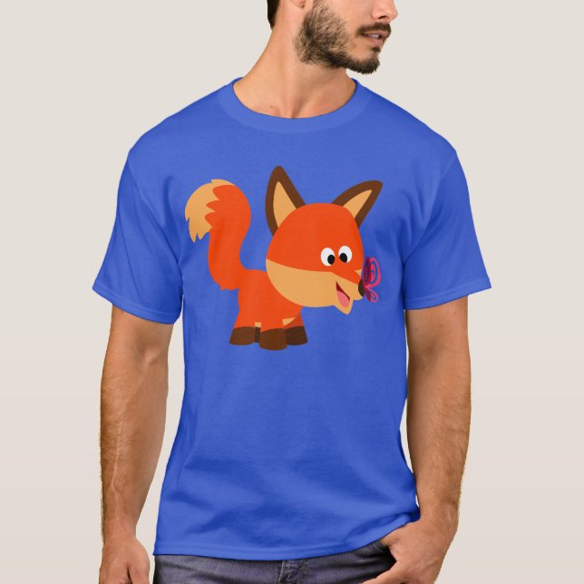 Camiseta Personalizado Fox Y Butterfly (Anverso)