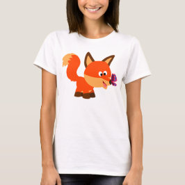 Camiseta Personalizado Fox Y Mariposa