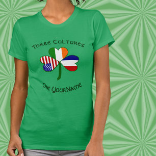 Camiseta Personalizado Francia Irlanda EE. UU. Trébol para 