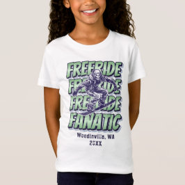 Camiseta Personalizado Freeride Snowboarding Nombre de la f