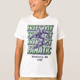 Camiseta Personalizado Freestyle Snowboarding Ubicación Fec