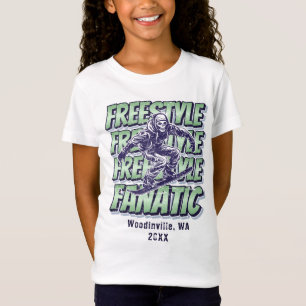 Camiseta Personalizado Freestyle Snowboarding Ubicación Fec