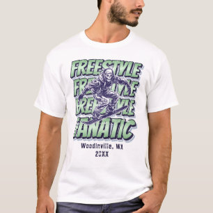 Camiseta Personalizado Freestyle Snowboarding Ubicación Fec