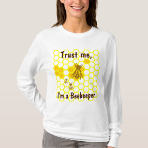 Camiseta Personalizado Funny Beekeeper Honeycomb Art Tee