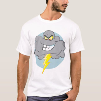Camiseta Personalizado furioso Nube Negra con Rayo