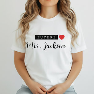 Camiseta Personalizado Futuro Sra. Boda Monogram T-Shirt