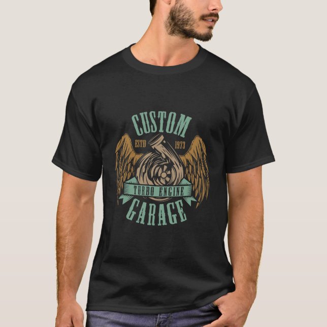 Camiseta personalizado Garage Vintage Style Muscle Car (Anverso)