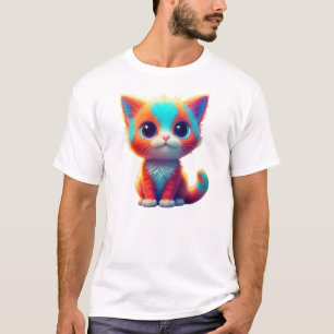 Camiseta Personalizado gatito de color arcoiris
