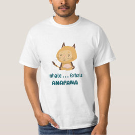 Camiseta Personalizado Gato Anapana Meditación Exhale Inhal