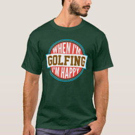 Camiseta Personalizado Golfing Lover Blanco Texto Círculo R