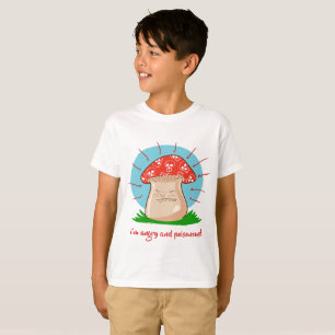 Camiseta personalizado gracioso de hongos enojado