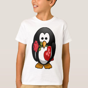 Camiseta Personalizado gracioso de Penguin El día de San Va