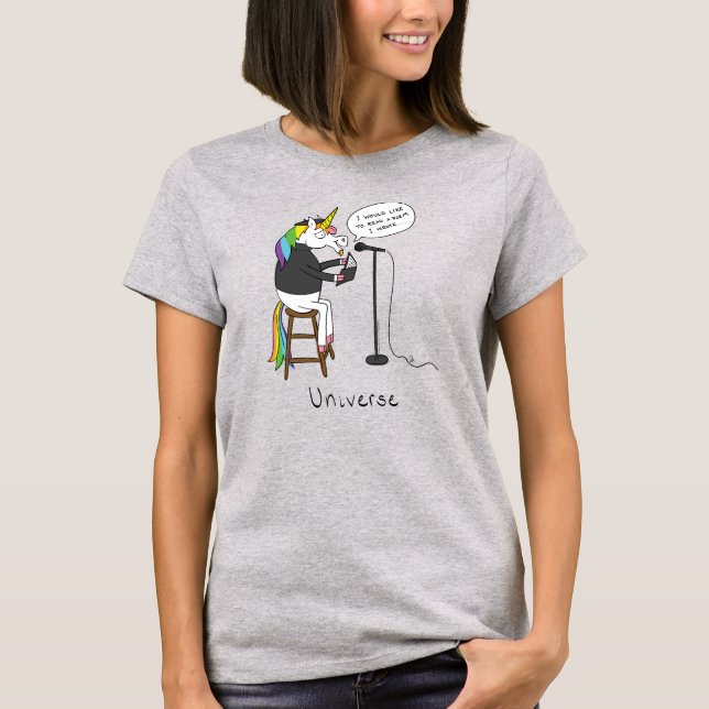 Camiseta Personalizado gracioso de poesía unicornio (Anverso)