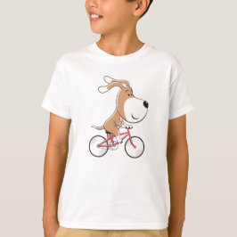 Camiseta Personalizado Gracioso Perro Cutto Cachorro Bicicl