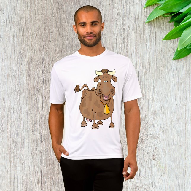 Camiseta Personalizado gracioso vaca marrón con animal gran (Subido por el creador)