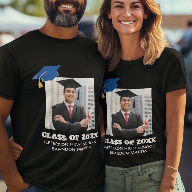 Camiseta Personalizado Graduación Foto 2025 Graduado Orgull (Subido por el creador)