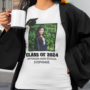 Camiseta Personalizado Graduación Foto de retrato principal