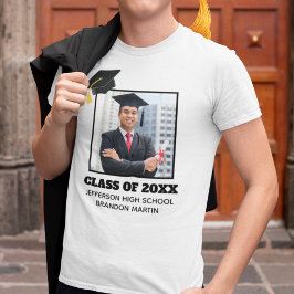 Camiseta Personalizado Graduación Foto de retrato senior cl