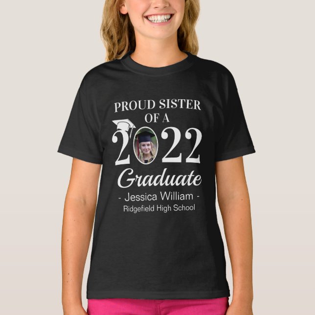 Camiseta Personalizado Graduado Orgullosa Familia Con Foto  (Anverso)
