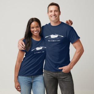 Camiseta Personalizado gráfico de bote de remos blanco pers