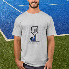 Camiseta Personalizado Gray Pickleball Añadir nombre a cami