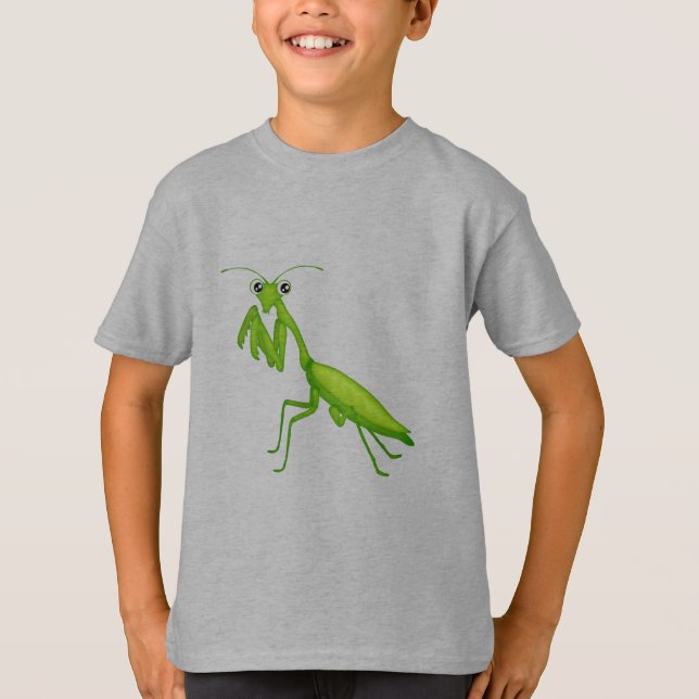 Camiseta Personalizado Green Praying Mantis Unisex Aparato  (Anverso)