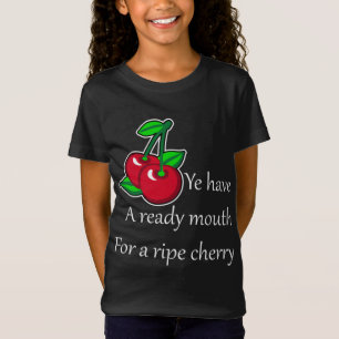 Camiseta Personalizado Green Red Cherries Fruto Vector Art
