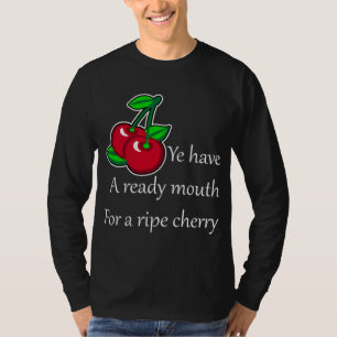 Camiseta Personalizado Green Red Cherries Fruto Vector Art