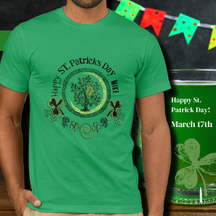 Camiseta Personalizado Green Sharmrock Tree of life