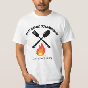 Camiseta Personalizado Grill Master Extraordinaire parrilla