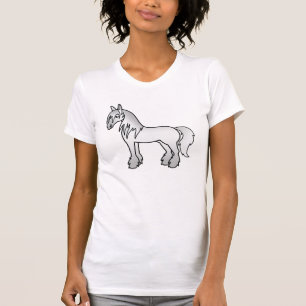 Camiseta Personalizado gris Gypsy Vanner Shire Clydesdale C