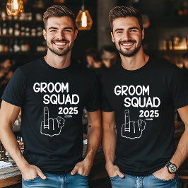 Camiseta Personalizado Groom Squad Shirt - Divertido partid