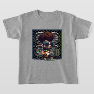 Camiseta Personalizado Grunge Punk Rock & Roll Guitar Speak