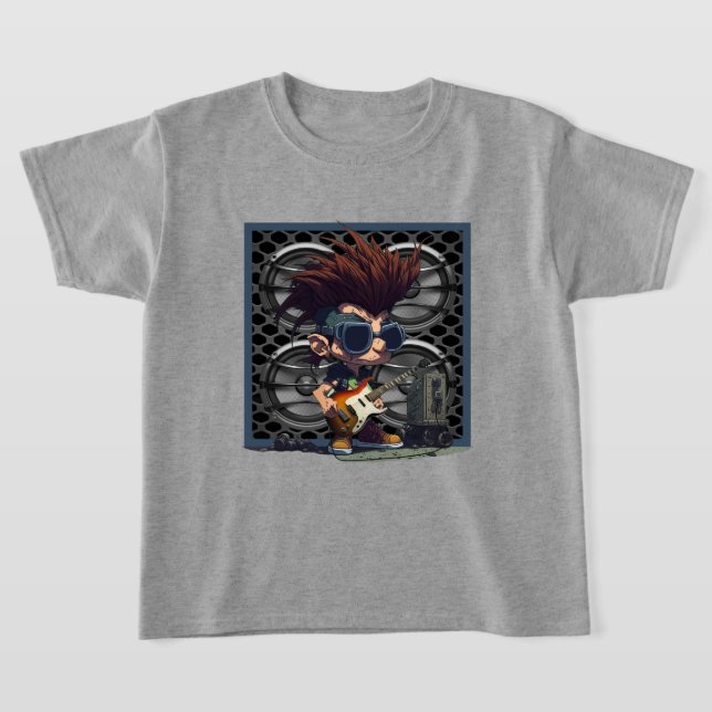 Camiseta Personalizado Grunge Punk Rock & Roll Guitar Speak (Distribución)