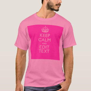 Camiseta Personalizado guarde la calma y su decoración del