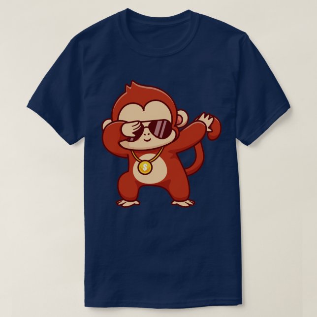 Camiseta Personalizado Guay Monkey Dabbing (Diseño del anverso)