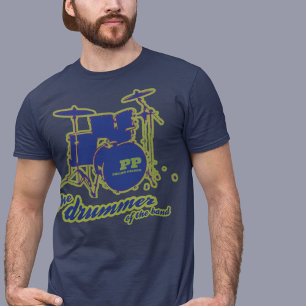 Camiseta Personalizado Guay RockTee de los tambores azules