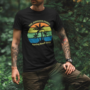 Camiseta Personalizado Guay Tropical Beach Trip Palm Trees 